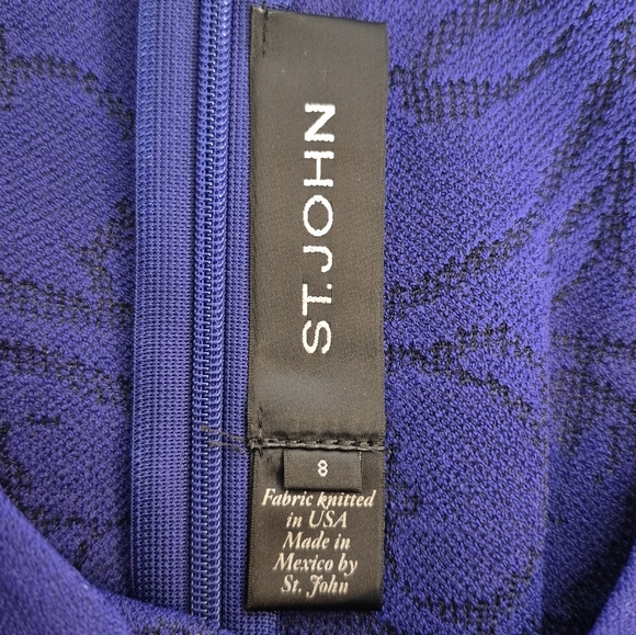 ST. JOHN Sleeveless Sheath Dress - Size 8 - Picture 11 of 14